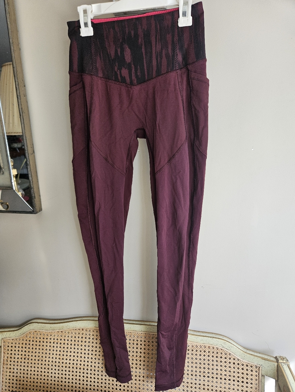 Lululemon Plum Maroon High-Waist Athletic Leggings -size 4